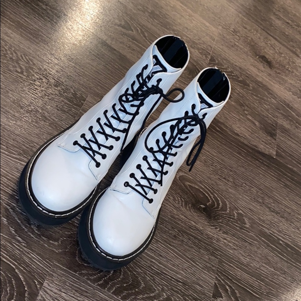 White Kendall and Kylie boots